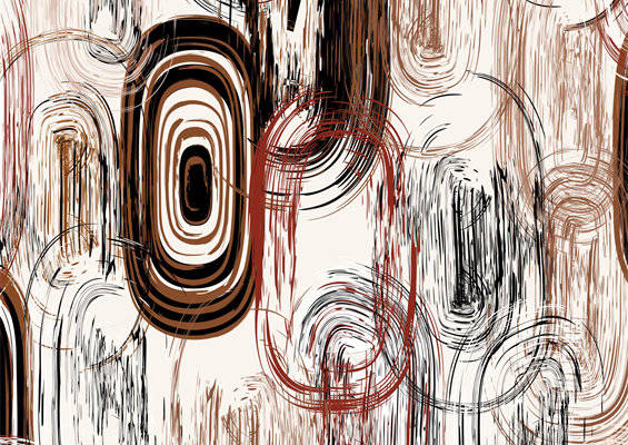 抽象艺术风格面料印花设计,独特服装印花图案