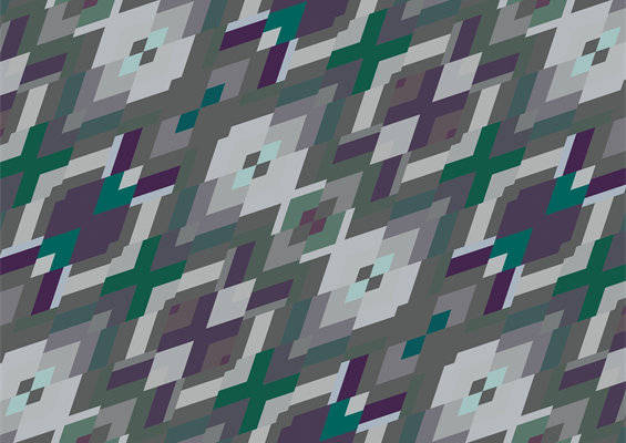 现代抽象几何图案服装印花面料设计