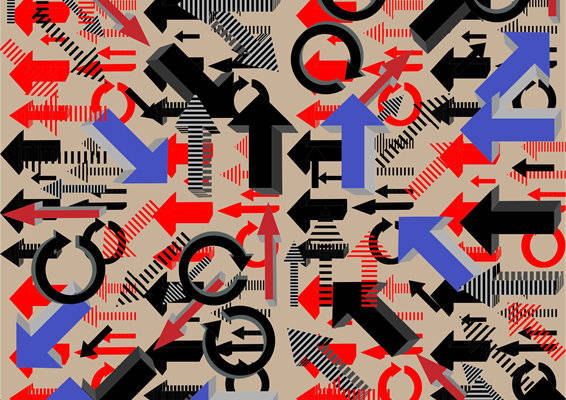 抽象几何图案服装印花面料设计