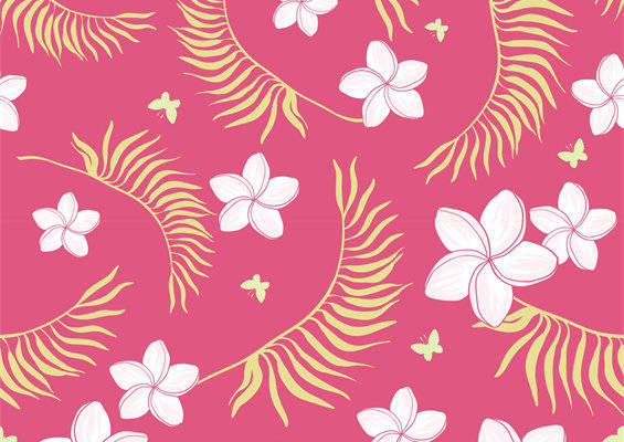 热带风情花卉面料印花服装印花设计