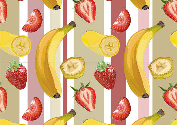 清新水果图案面料印花服装印花设计