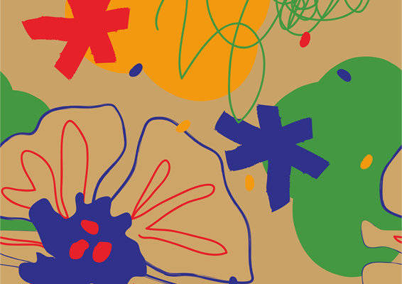 抽象艺术风格面料印花,打造独特服装印花设计