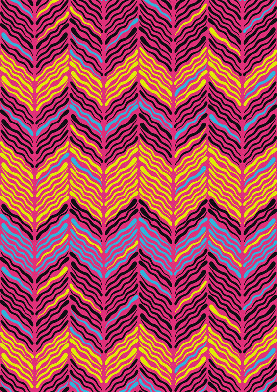 时尚多彩斑马纹面料印花服装印花设计