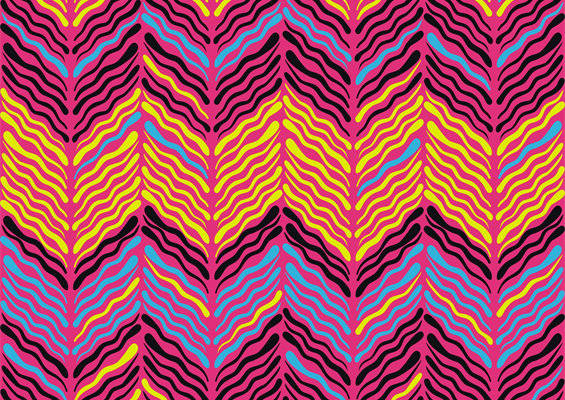 时尚多彩斑马纹面料印花服装印花设计