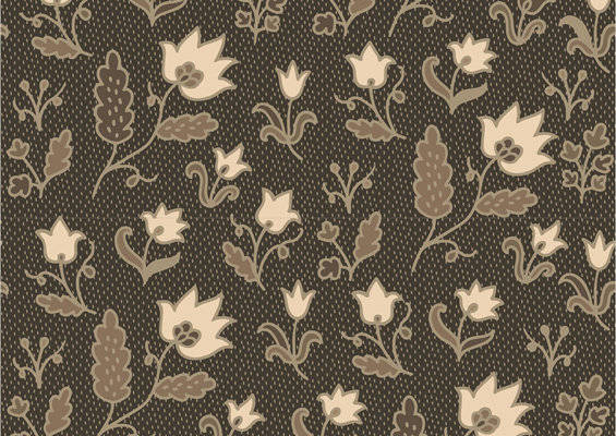 复古风格花卉面料印花，优雅服装印花设计
