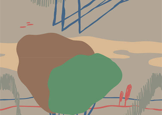 抽象自然风格面料印花，适用于现代服装印花设计