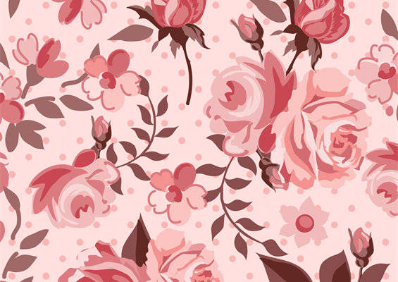 优雅粉色花卉面料印花设计,适合女性服装印花