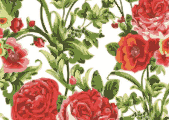 时尚花卉面料印花，优雅服装印花设计