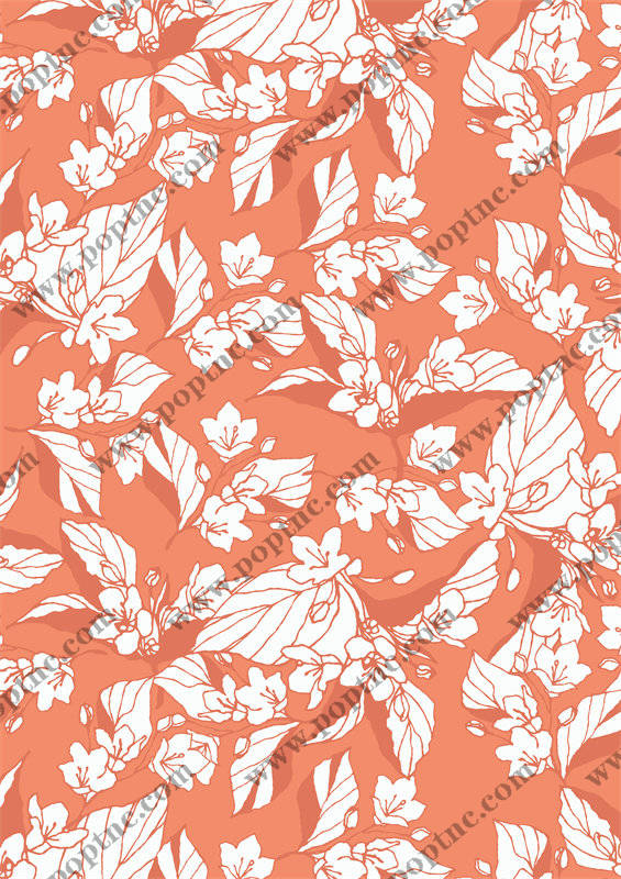 夏季清新花卉图案面料印花服装印花设计