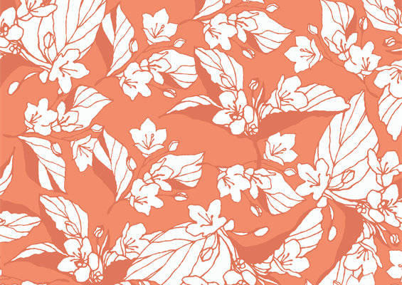 夏季清新花卉图案面料印花服装印花设计