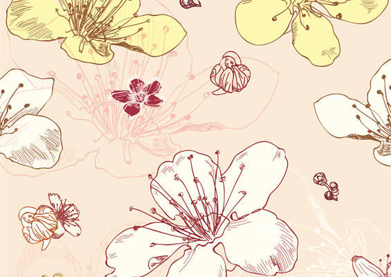 优雅花卉图案面料印花 服装印花设计 春日清新风格