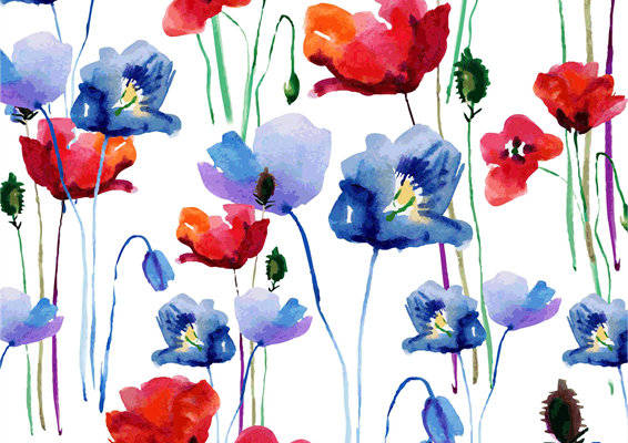 春季花卉图案面料印花 时尚服装印花设计