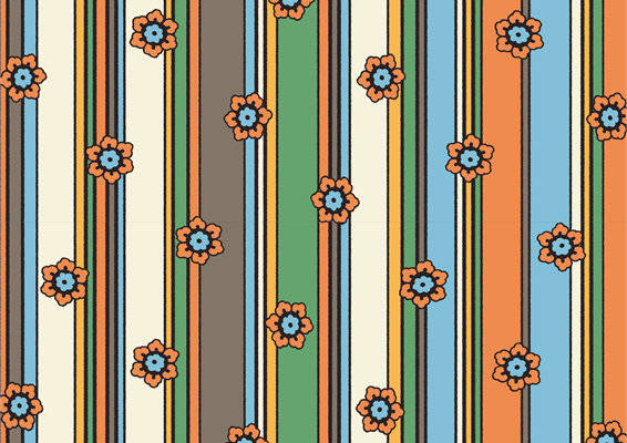 时尚多彩条纹面料印花服装印花设计