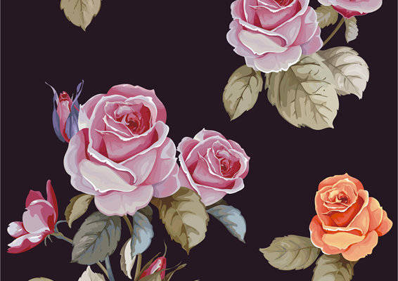 优雅粉色玫瑰面料印花，提升服装印花设计感