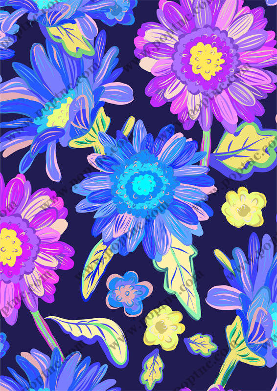 时尚花卉图案面料印花服装印花设计