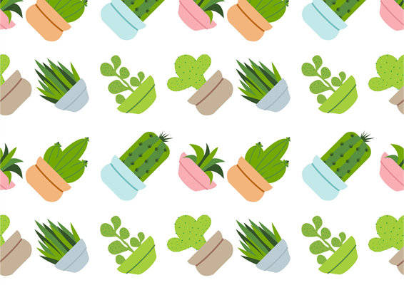 清新自然风格多肉植物面料印花服装印花设计