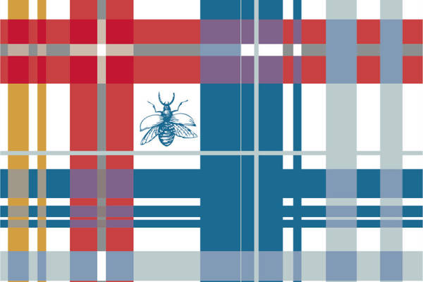 经典蜂巢图案面料印花,复古风格服装印花设计