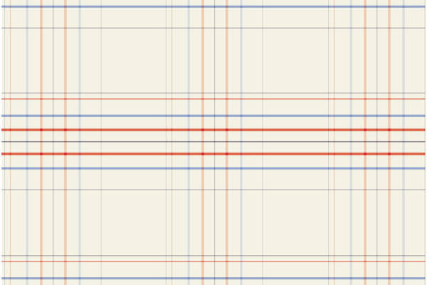 经典红蓝格子面料印花，打造时尚休闲服装印花设计