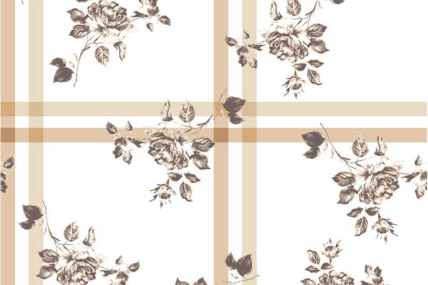 优雅复古花卉服装印花面料设计