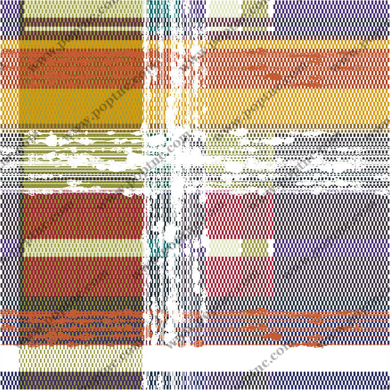 复古几何图案面料印花,经典格子服装印花设计