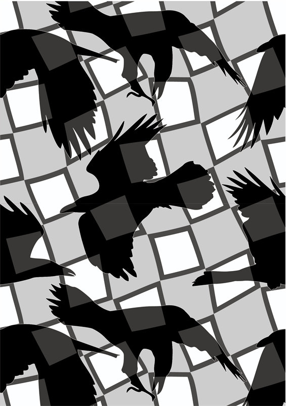 抽象几何风格面料印花 现代时尚服装印花设计