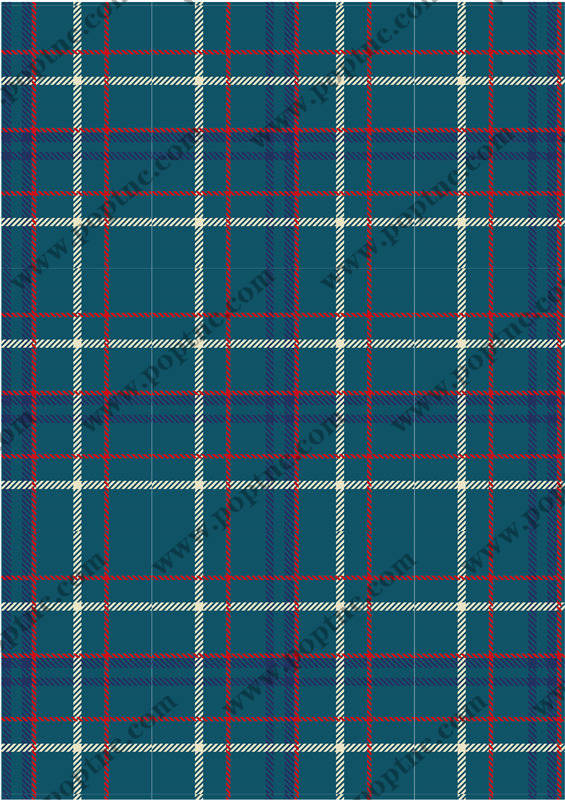 经典蓝绿格子服装印花面料设计