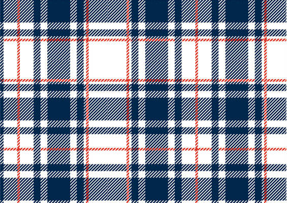 经典蓝白格子服装印花面料设计