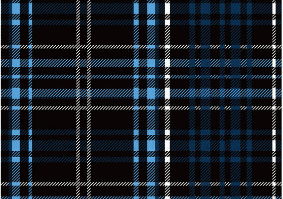 经典蓝黑格子面料印花,打造时尚休闲服装印花设计