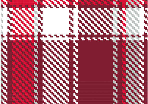 经典红白格子服装印花面料 打造优雅复古风格