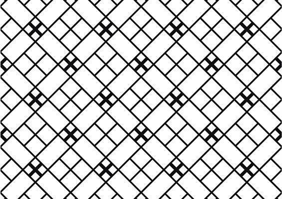 经典黑白几何图案服装印花面料设计