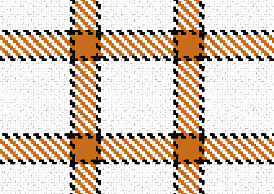 经典复古风格棕色格子服装印花面料设计