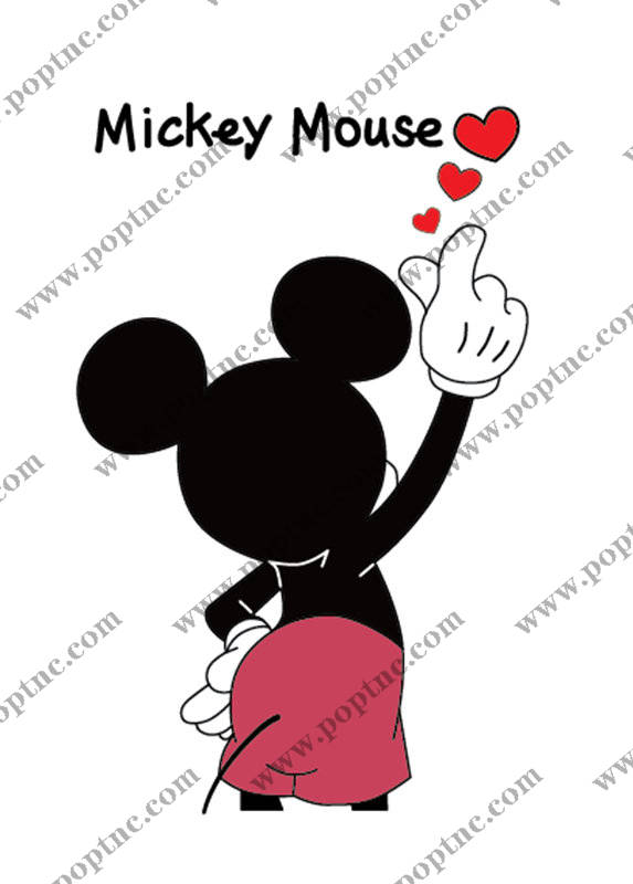 经典米奇老鼠裁片印花服装 可爱卡通风格服装印花