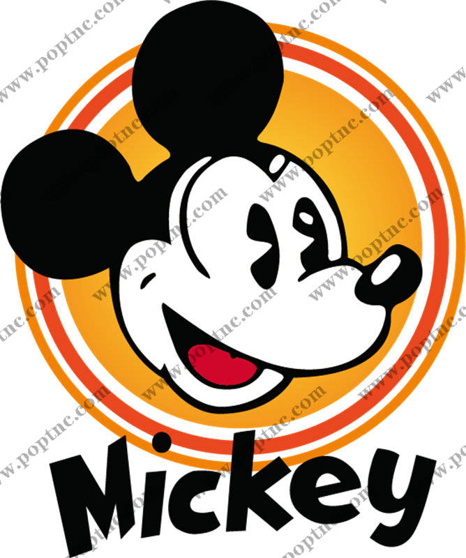 经典卡通形象裁片印花服装 米奇老鼠图案服装印花设计