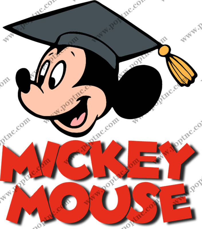 米奇老鼠毕业主题裁片印花服装印花设计