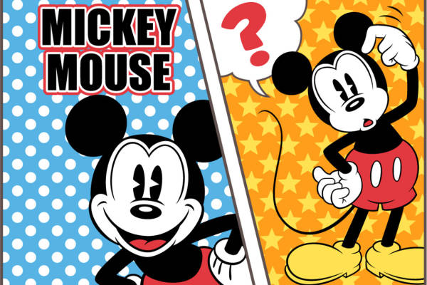 经典米奇裁片印花服装，复古卡通风格时尚选择