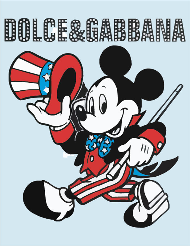 Dolce&Gabbana风格卡通裁片印花服装印花设计