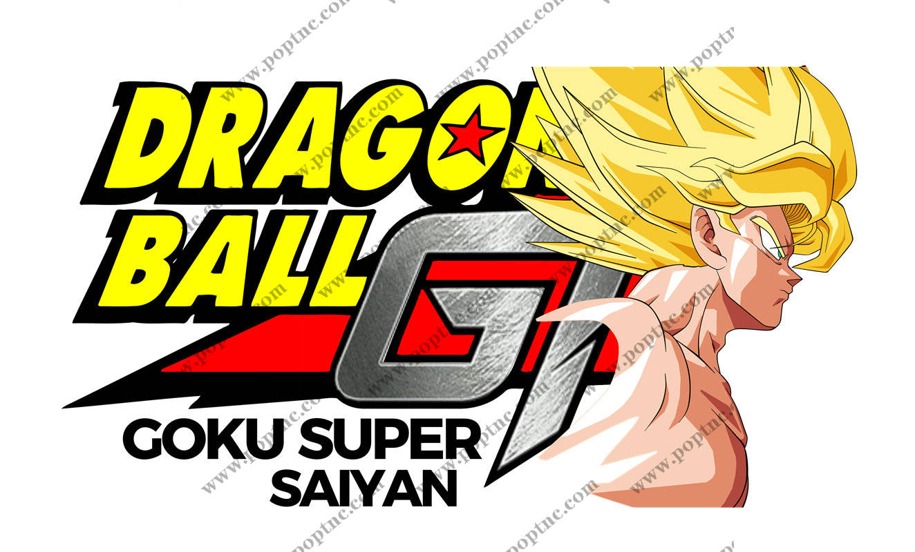 龙珠GT超级赛亚人悟空裁片印花服装印花设计