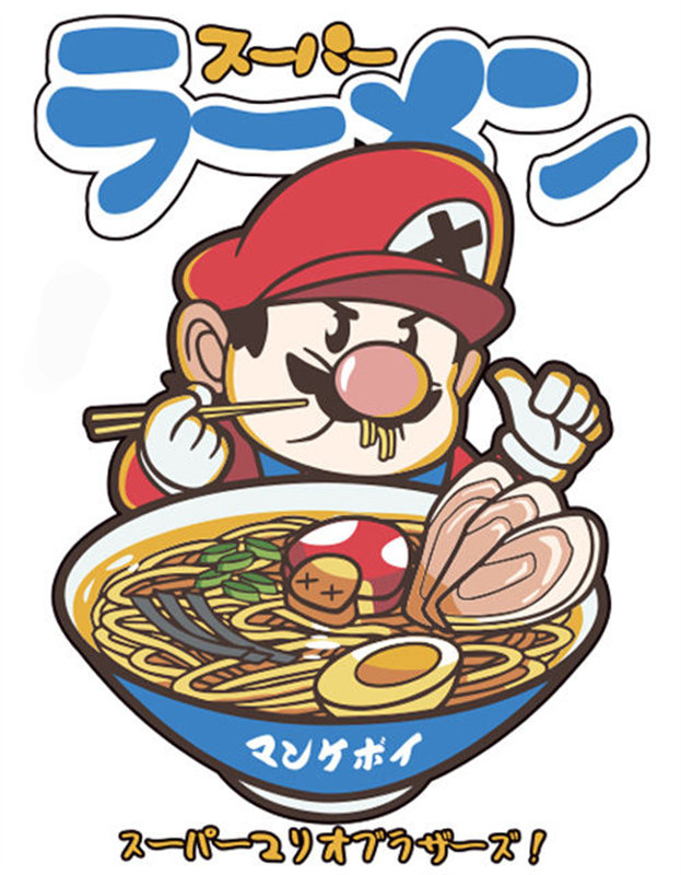 趣味卡通裁片印花服装：享受美食的可爱角色设计
