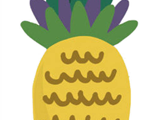 时尚夏日菠萝裁片印花服装印花设计