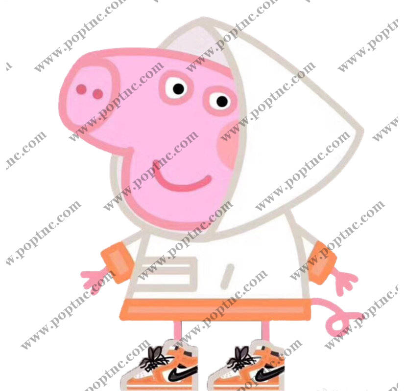 可爱卡通猪头裁片印花服装印花设计