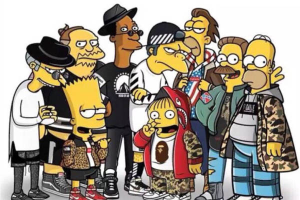 潮流街头风格辛普森家族裁片印花服装印花设计