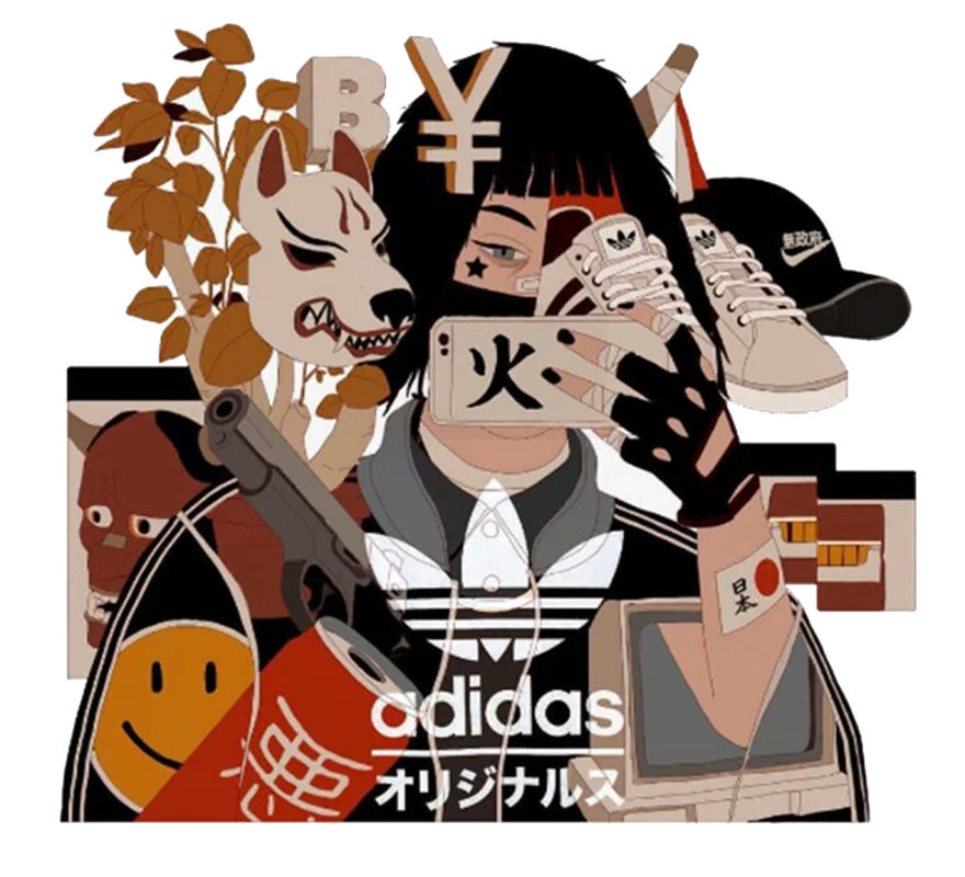 时尚街头风格裁片印花服装印花设计