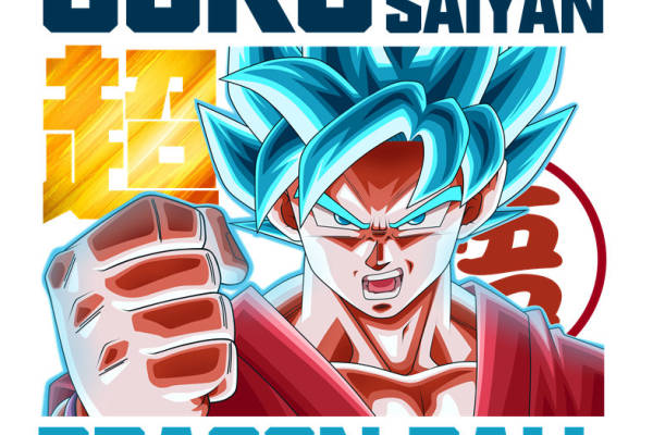 龙珠超级赛亚人悟空裁片印花服装印花设计