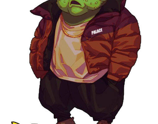 时尚潮流裁片印花服装印花设计:龙珠角色街头风格