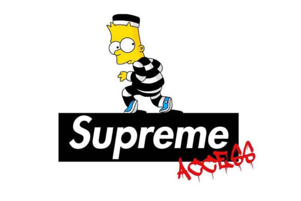 Supreme风格卡通人物裁片印花服装印花设计
