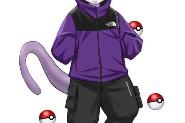 紫色连帽夹克裁片印花服装 街头潮流风格