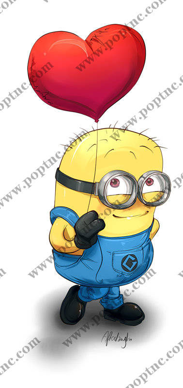 可爱卡通小黄人裁片印花服装印花设计