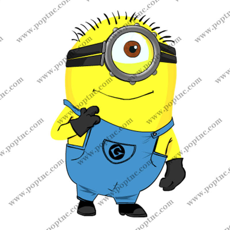 趣味卡通小黄人裁片印花服装印花设计