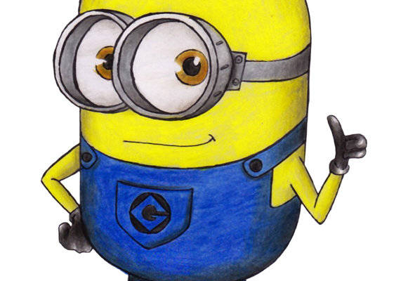 可爱卡通小黄人裁片印花服装印花设计