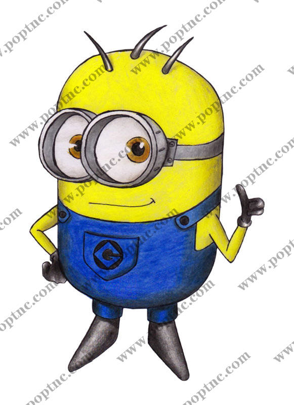 可爱卡通小黄人裁片印花服装印花设计